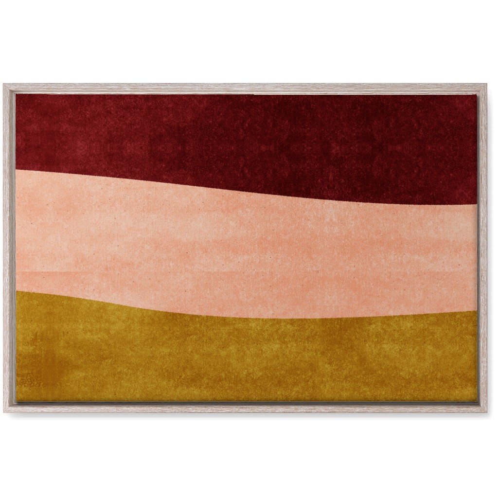 Undulate Horizontal - Warm Wall Art, Rustic, Single piece, Canvas, 20x30, Pink, Bright Pink