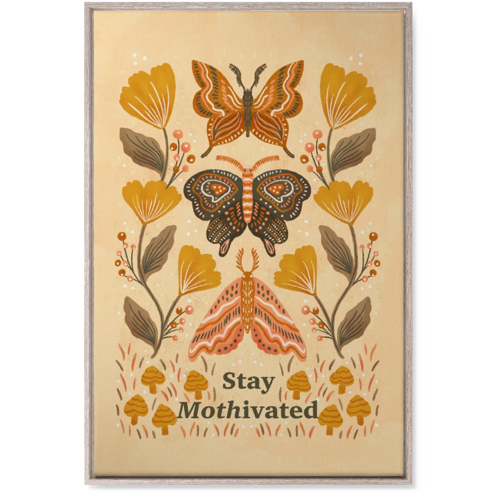 Mothivational Wall Art, Rustic, Single piece, Canvas, 24x36, Yellow, Classic Yellow