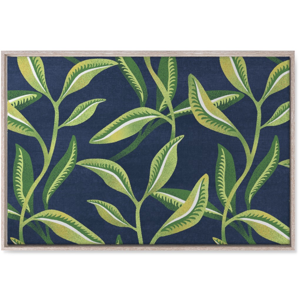 Leafy Vines - Green Wall Art, Rustic, Single piece, Canvas, 24x36, Green