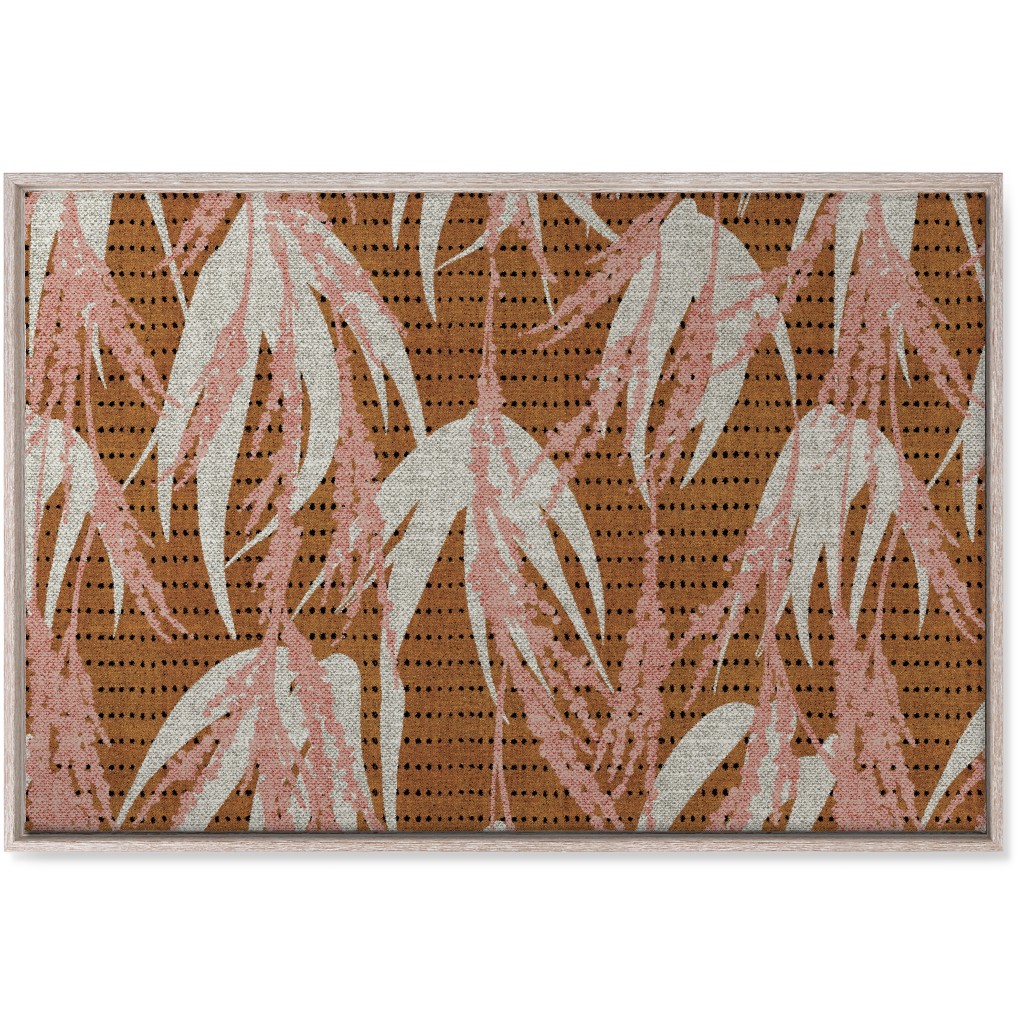 Vintage Palm Wall Art, Rustic, Single piece, Canvas, 24x36, Brown
