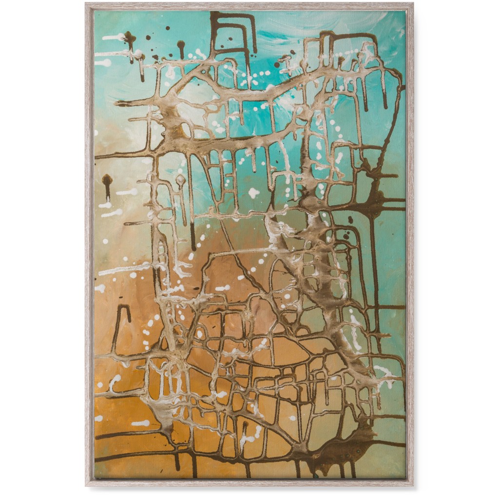 Caribbean Feeling - Multi Wall Art, Rustic, Single piece, Canvas, 24x36, Green, Classic Green