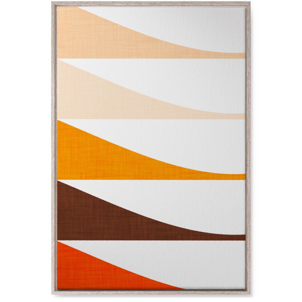 Retro Waves - Warm Wall Art, Rustic, Single piece, Canvas, 24x36, Multicolor