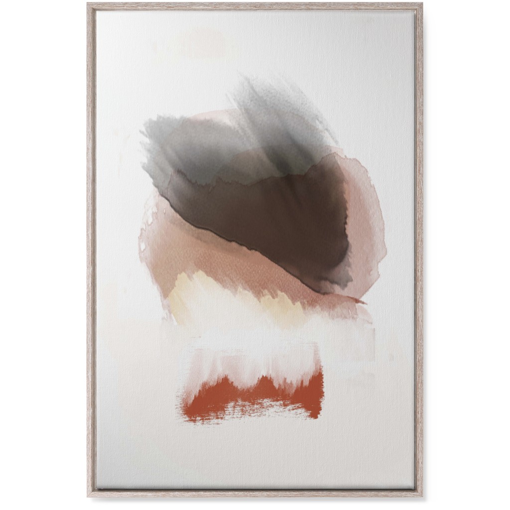 Abstract Sunset - Neutral Wall Art, Rustic, Single piece, Canvas, 24x36, Pink