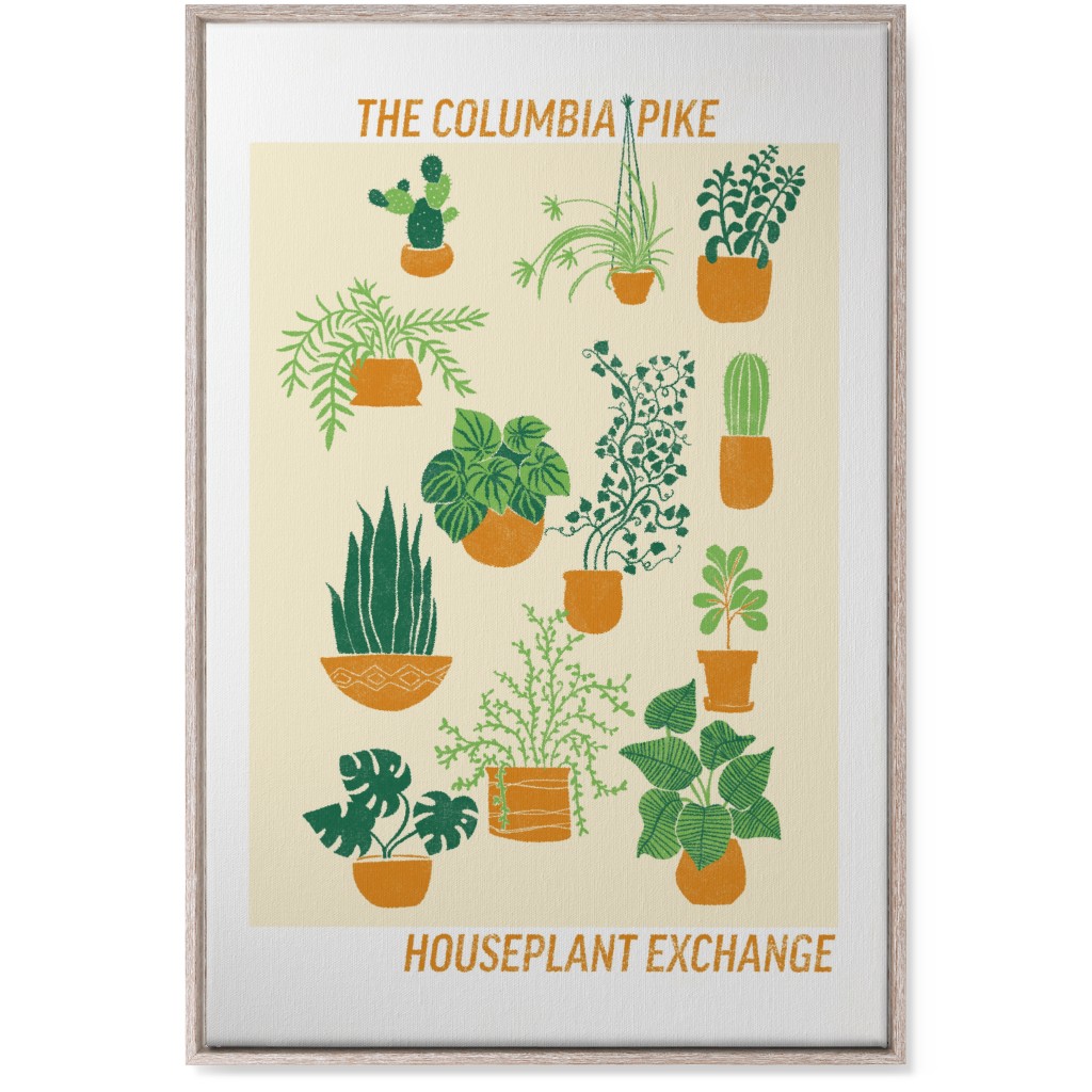 Houseplant Exchange - Green and Cream Wall Art, Rustic, Single piece, Canvas, 24x36, Green, Classic Green