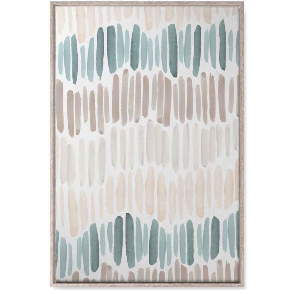 Many Brushstrokes Wall Art, Rustic, Single piece, Canvas, 24x36, Beige