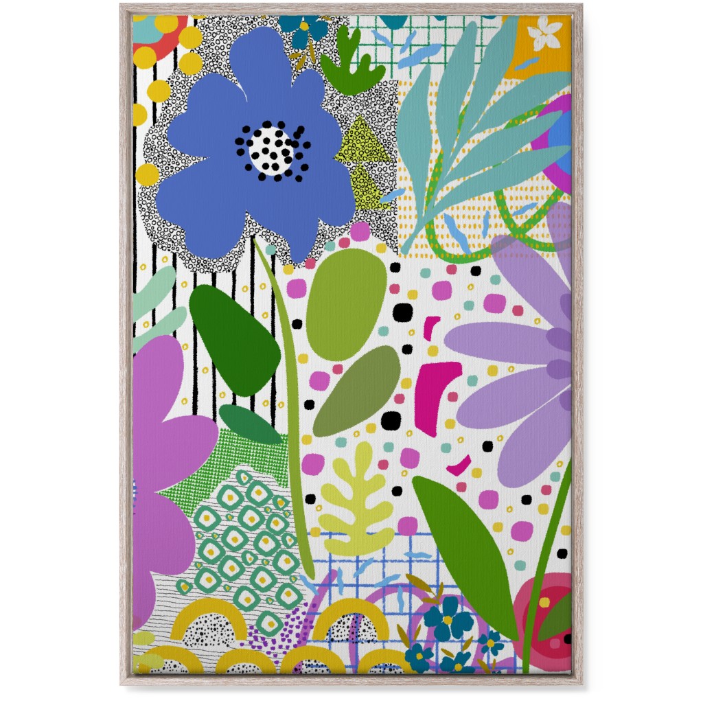 Fiesta Floral - Multi Wall Art, Rustic, Single piece, Canvas, 24x36, Multicolor