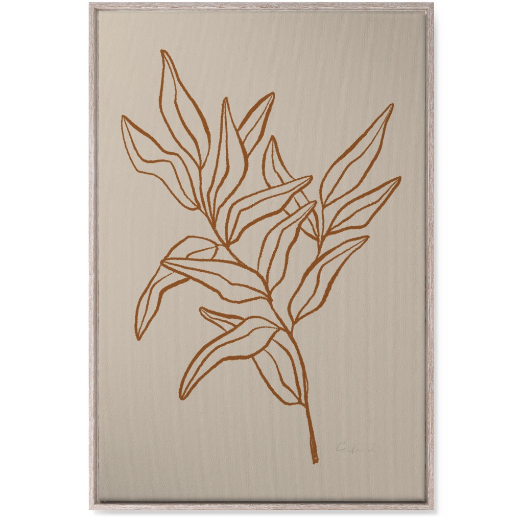 Botanical Eucalyptus Branch I Wall Art, Rustic, Single piece, Canvas, 24x36, Beige