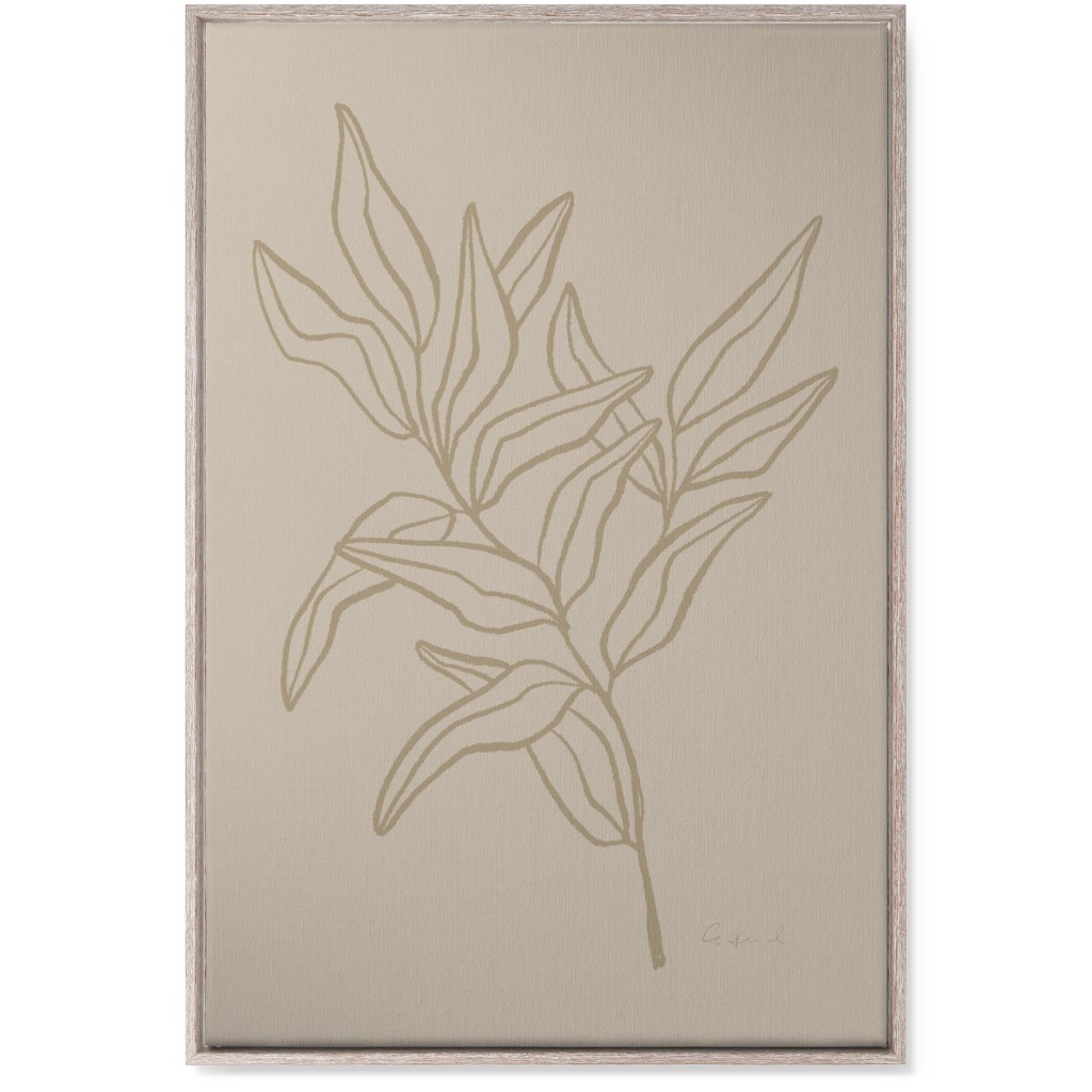 Botanical Eucalyptus Branch I Wall Art, Rustic, Single piece, Canvas, 24x36, Beige
