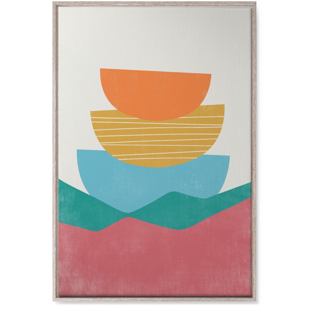 Flourish Abstract - Multi Wall Art, Rustic, Single piece, Canvas, 24x36, Multicolor