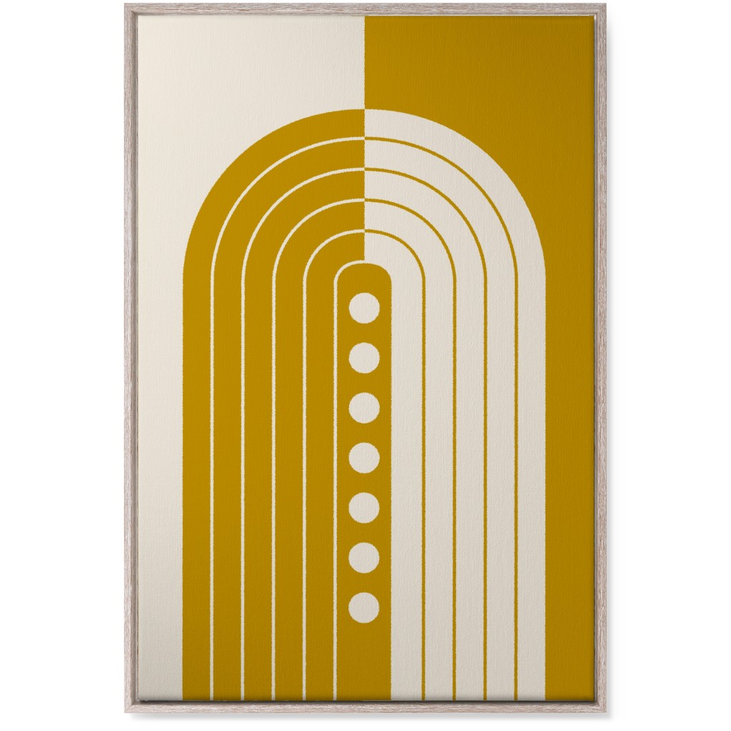 Divided Rainbow - Mustard and Beige Wall Art, Rustic, Single piece, Canvas, 24x36, Yellow, Classic Yellow