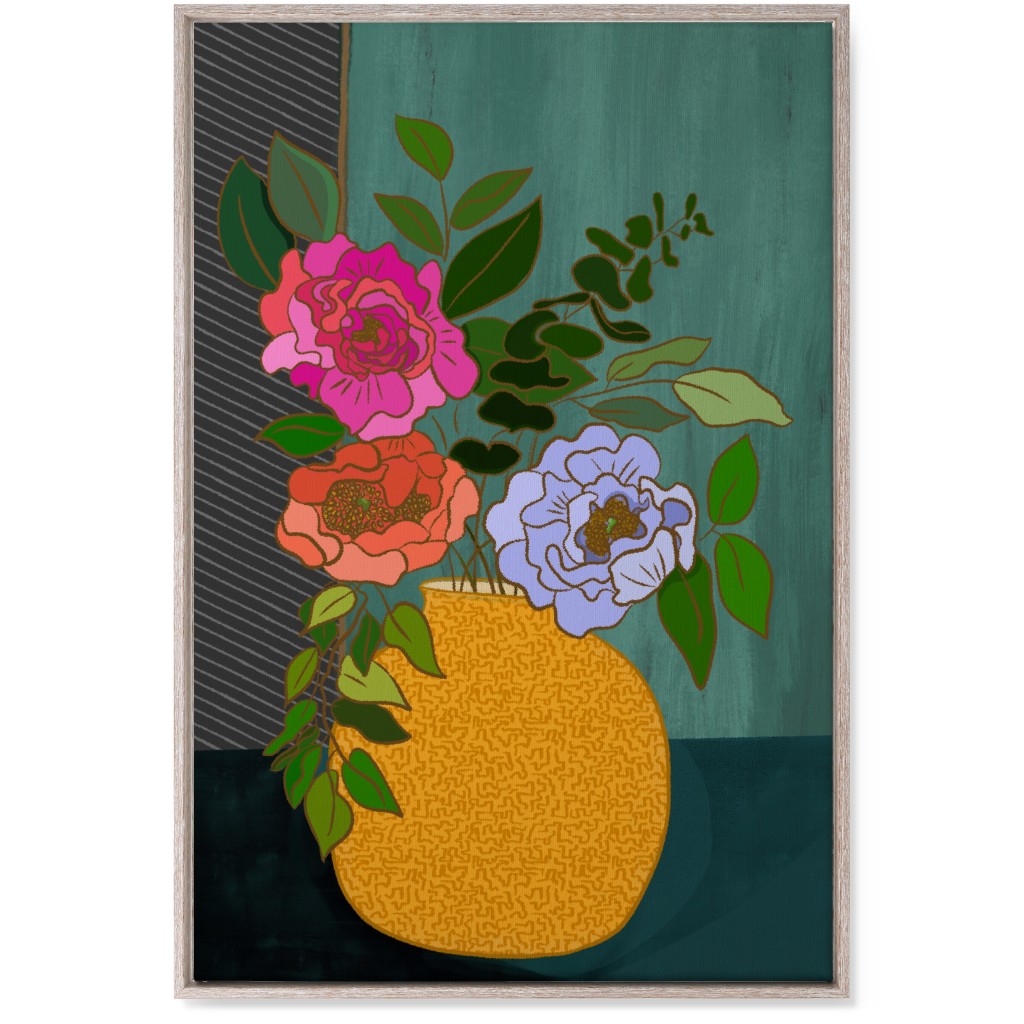 April - Multi Wall Art, Rustic, Single piece, Canvas, 24x36, Multicolor