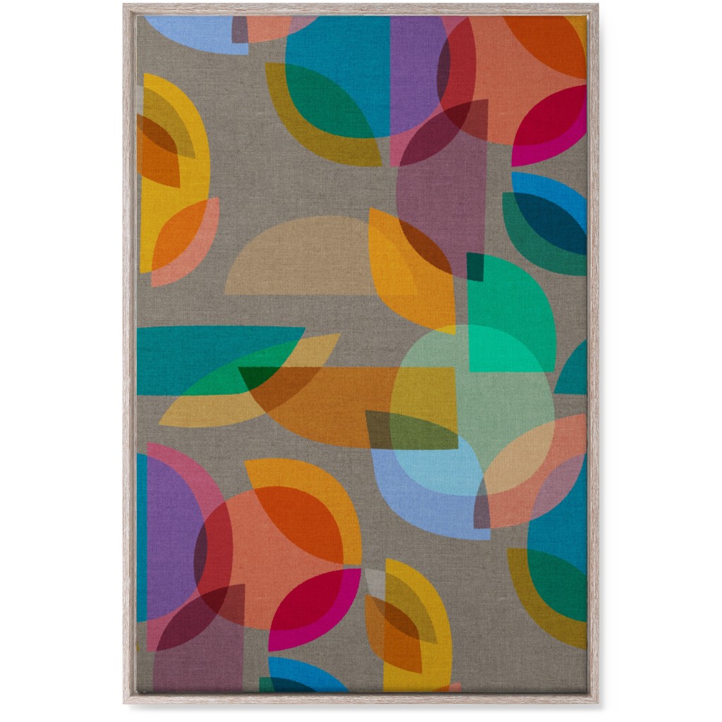 Mid Century Prism - Multi Wall Art, Rustic, Single piece, Canvas, 24x36, Multicolor