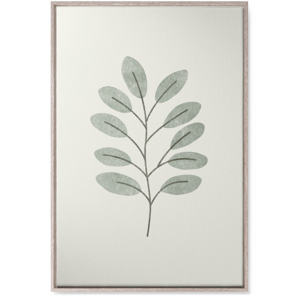 Botanical Greenery - Green Wall Art, Rustic, Single piece, Canvas, 24x36, Gray
