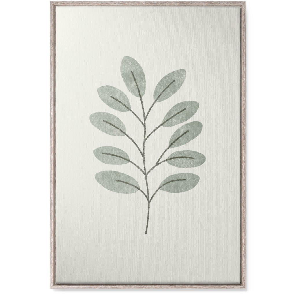 Botanical Greenery - Green Wall Art, Rustic, Single piece, Canvas, 24x36, Gray, Gray
