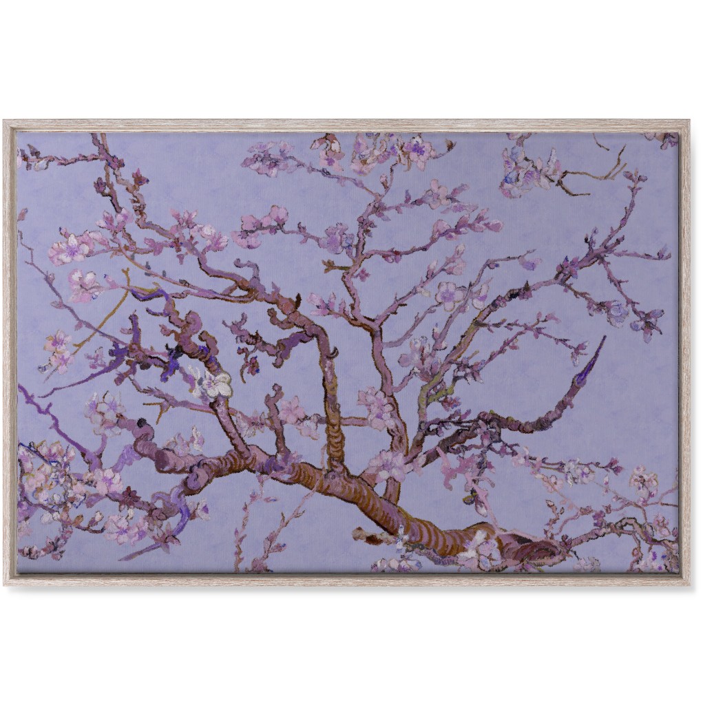 Almond Blossom - Purple Wall Art, Rustic, Single piece, Canvas, 24x36, Purple, Purple