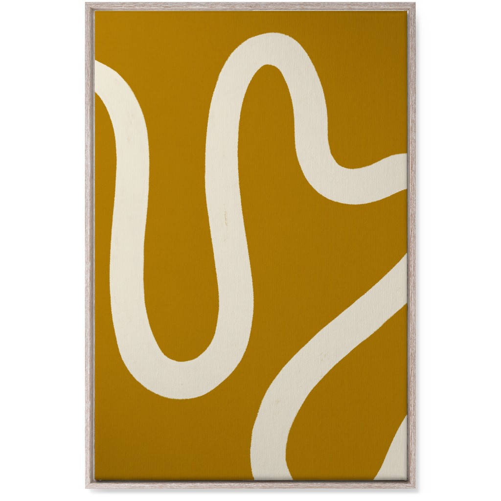 Tangled Brush Strokes Iii Wall Art, Rustic, Single piece, Canvas, 24x36, Yellow