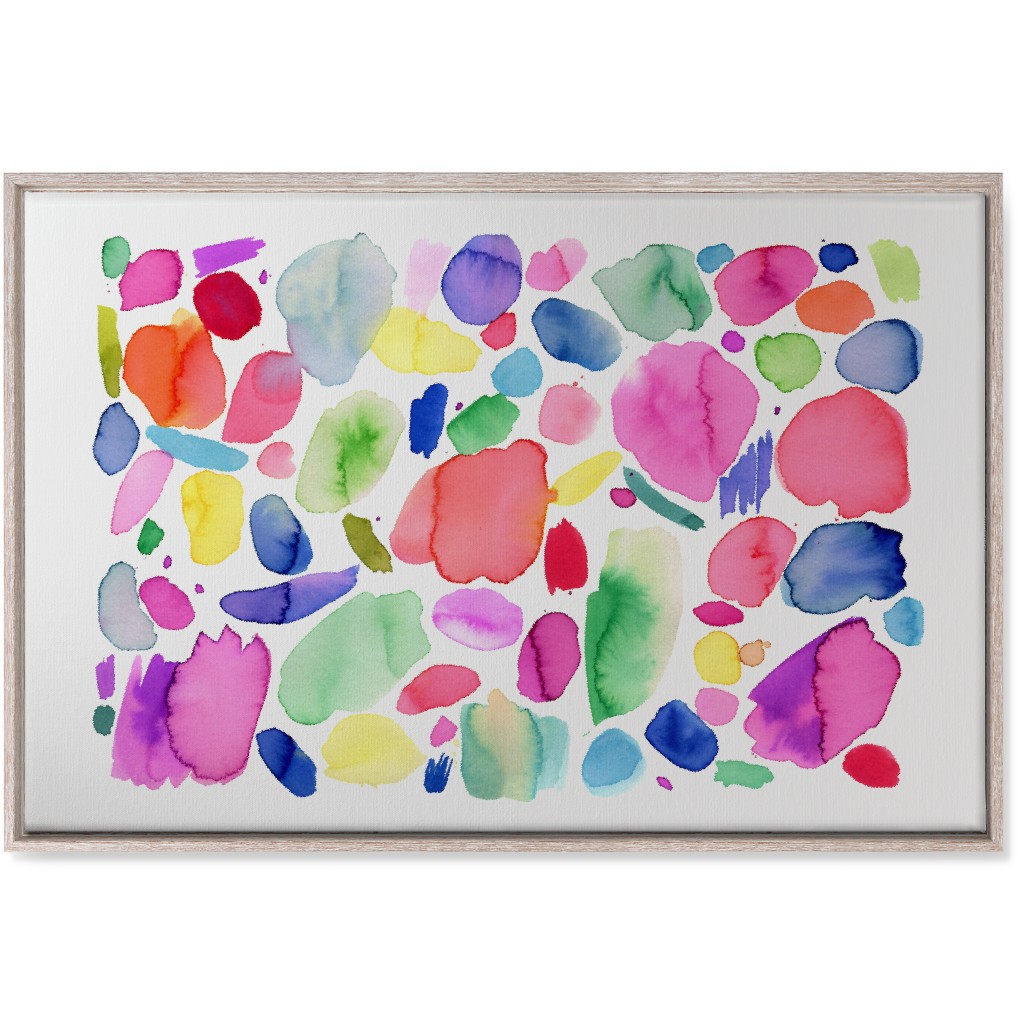 Summer Joy Watercolor Abstract Wall Art, Rustic, Single piece, Canvas, 24x36, Multicolor, Poppy