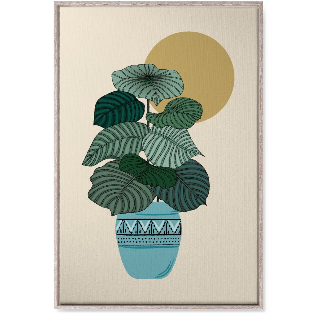 Calla - Green and Beige Wall Art, Rustic, Single piece, Canvas, 24x36, Green, Classic Green