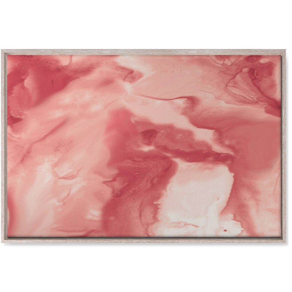 Abstract Watercolor Marble Wall Art, Rustic, Single piece, Canvas, 24x36, Pink, Dusk Pink