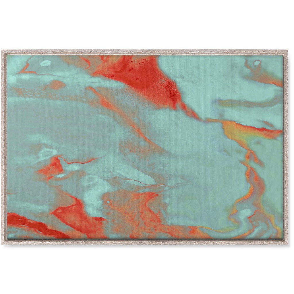Abstract Watercolor - Multi Wall Art, Rustic, Single piece, Canvas, 24x36, Blue
