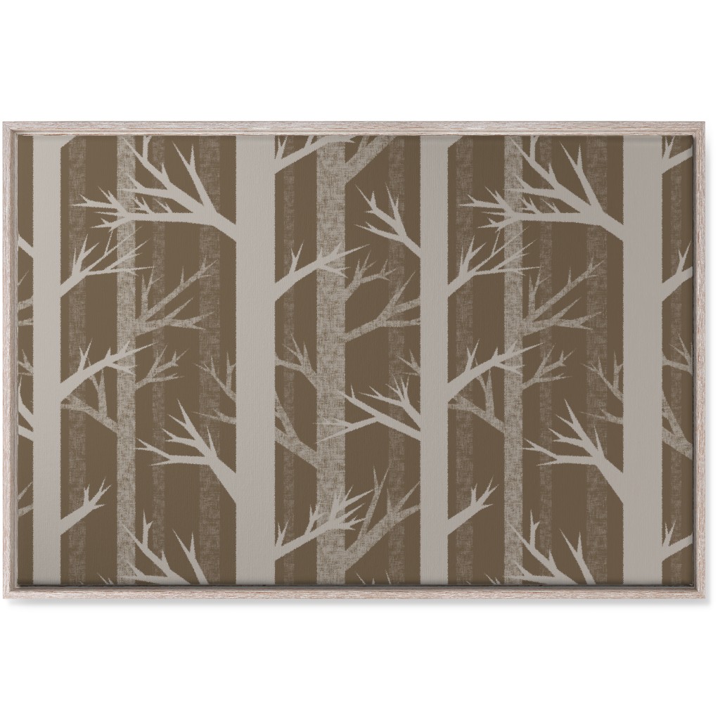 Winter Woods - Fawn Wall Art, Rustic, Single piece, Canvas, 24x36, Brown