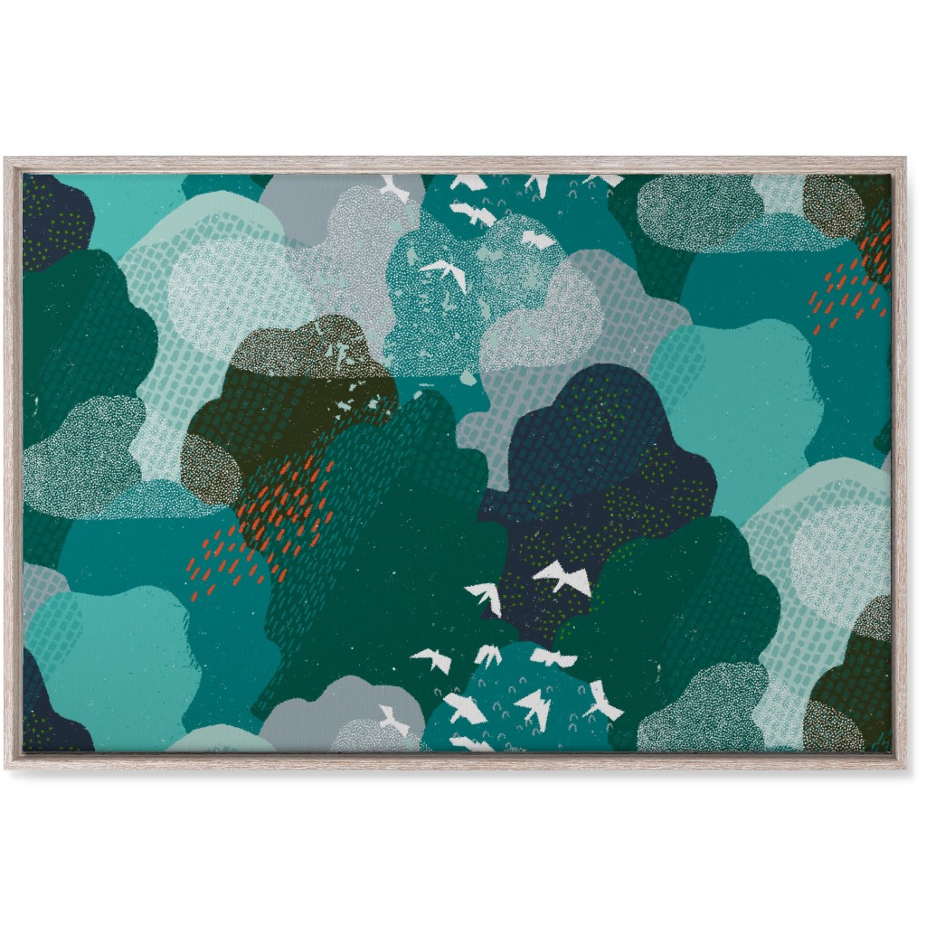 Forest Bird's Eye View - Green Wall Art, Rustic, Single piece, Canvas, 24x36, Green, Classic Green