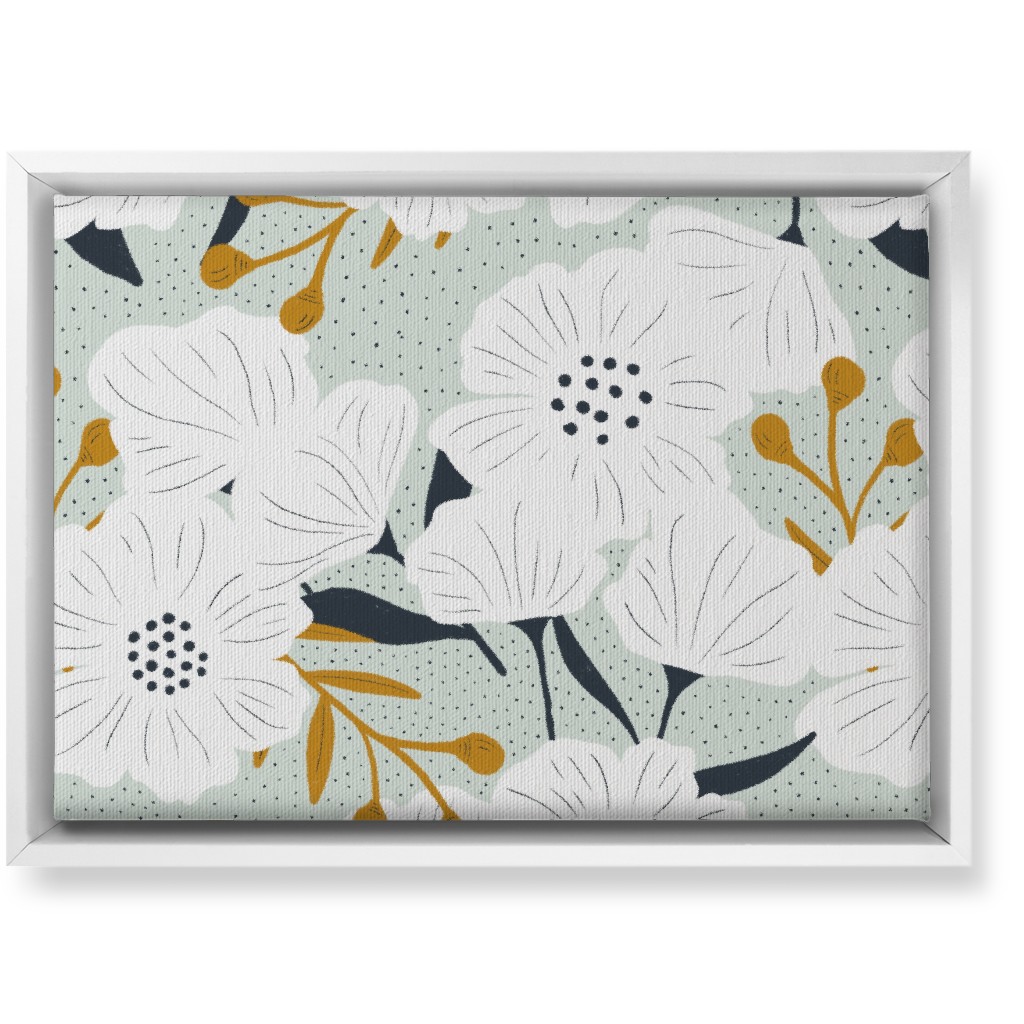 Beulah - Pale Blue Wall Art, White, Single piece, Canvas, 10x14, Blue, True Blue