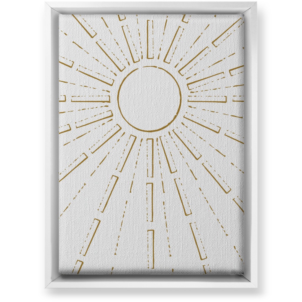 Midcentury Burst Wall Art, White, Single piece, Canvas, 10x14, White