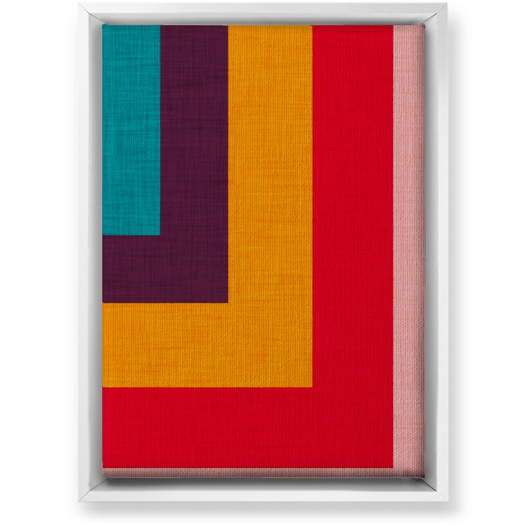 Abstract Mod Cube Wall Art, White, Single piece, Canvas, 10x14, Multicolor, Tidal Wave