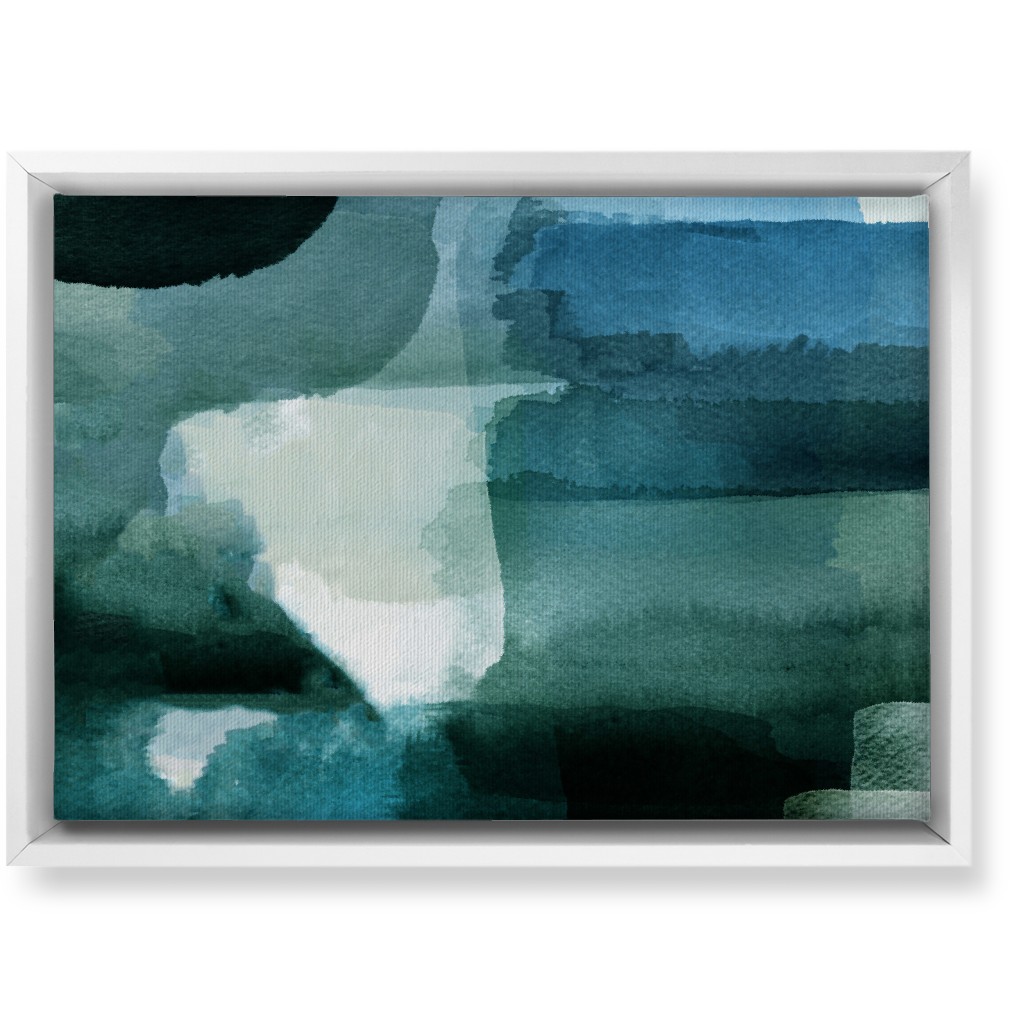 Abyss - Green and Blue Wall Art, White, Single piece, Canvas, 10x14, Green