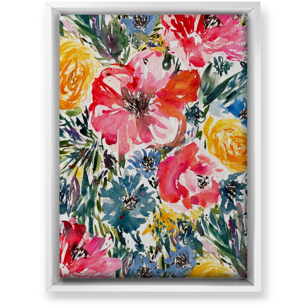 Blair Floral - Multi Wall Art, White, Single piece, Canvas, 10x14, Multicolor