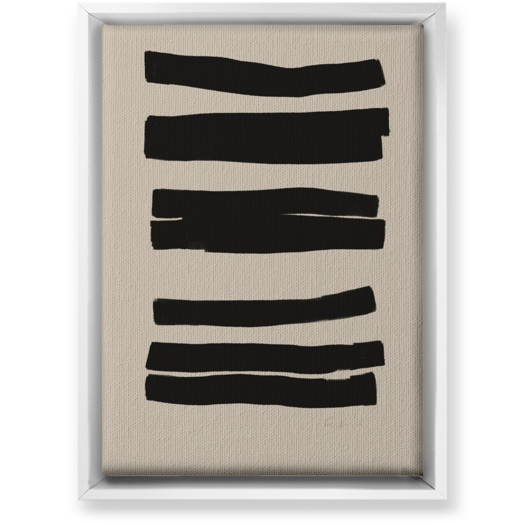 Abstract Bold Stripes I Wall Art, White, Single piece, Canvas, 10x14, Black