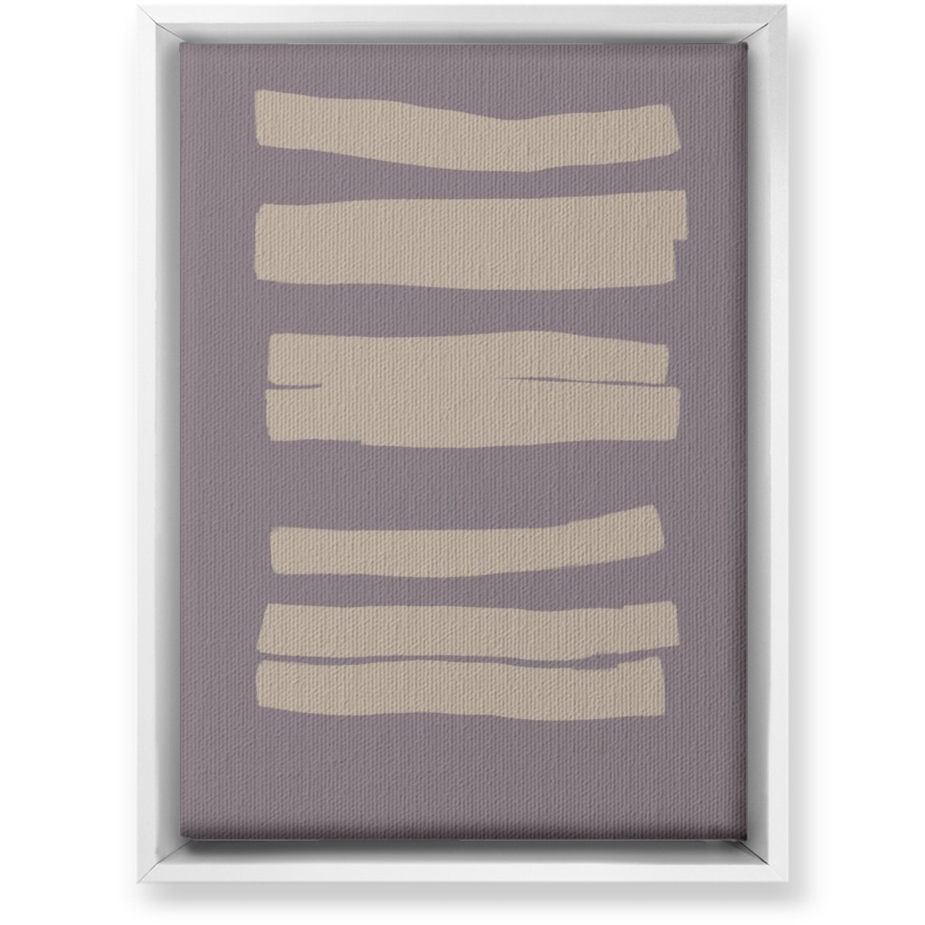Bold Stripes Abstract Ii Wall Art, White, Single piece, Canvas, 10x14, Purple