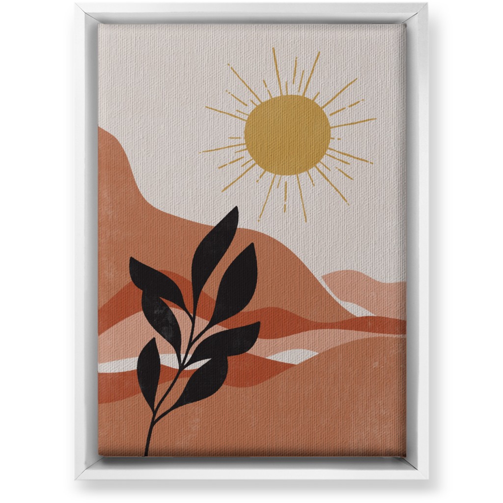 Earthen Landscape - Terracotta Wall Art, White, Single piece, Canvas, 10x14, Pink, Bright Pink
