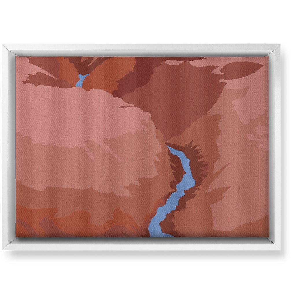 Winding Canyon River - Terracotta Wall Art, White, Single piece, Canvas, 10x14, Brown