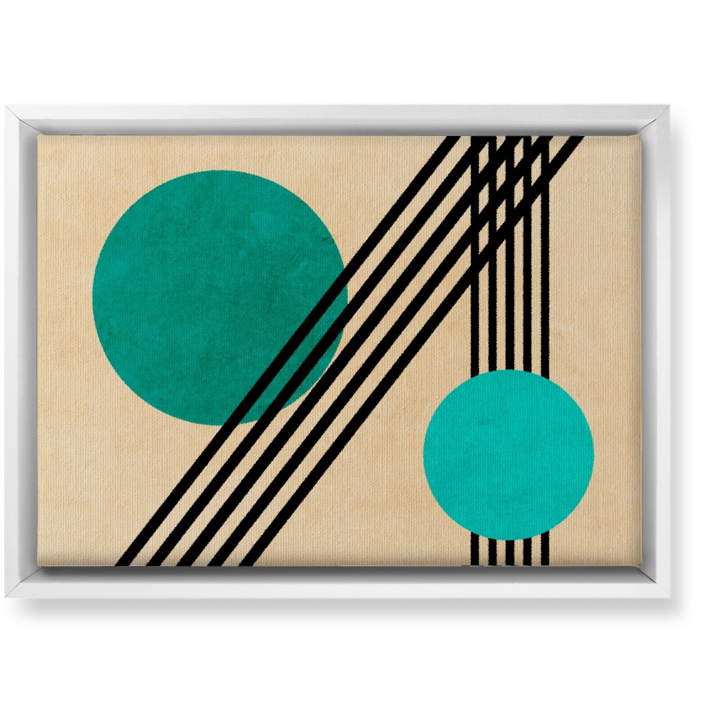 Orbs Abstract Wall Art, White, Single piece, Canvas, 10x14, Green, Majorca