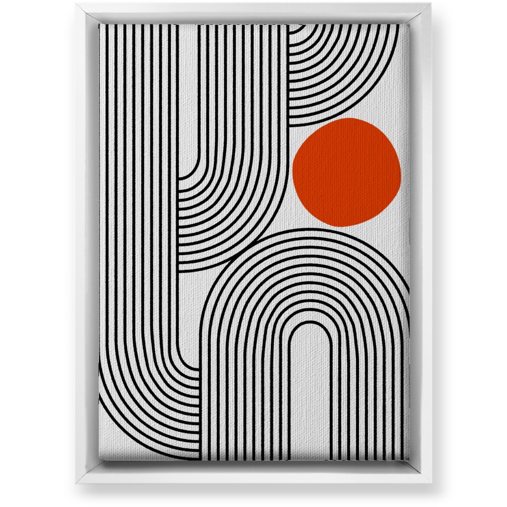 Red And White Canvas Wall Art