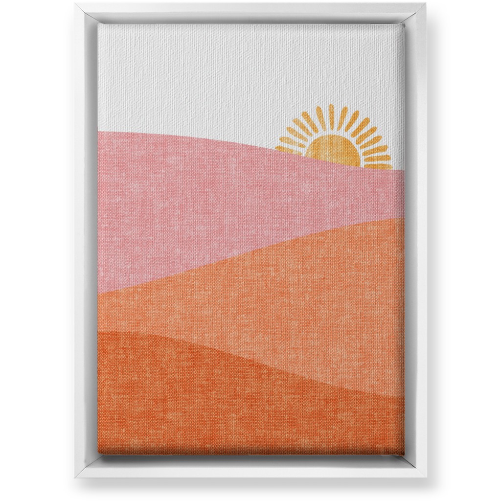 Sunrise Wall Art, White, Single piece, Canvas, 10x14, Pink
