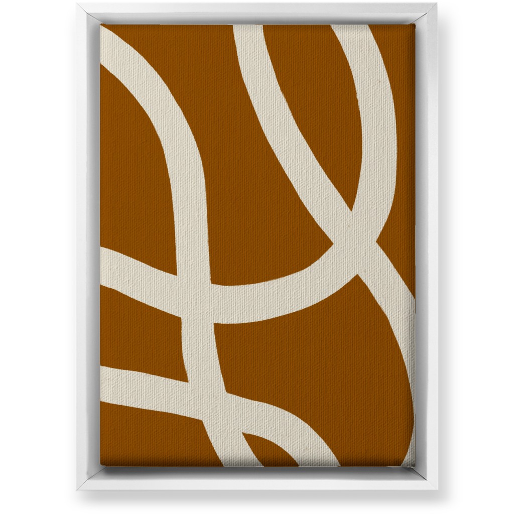 Tangled Brush Strokes I Wall Art, White, Single piece, Canvas, 10x14, Orange, Earth