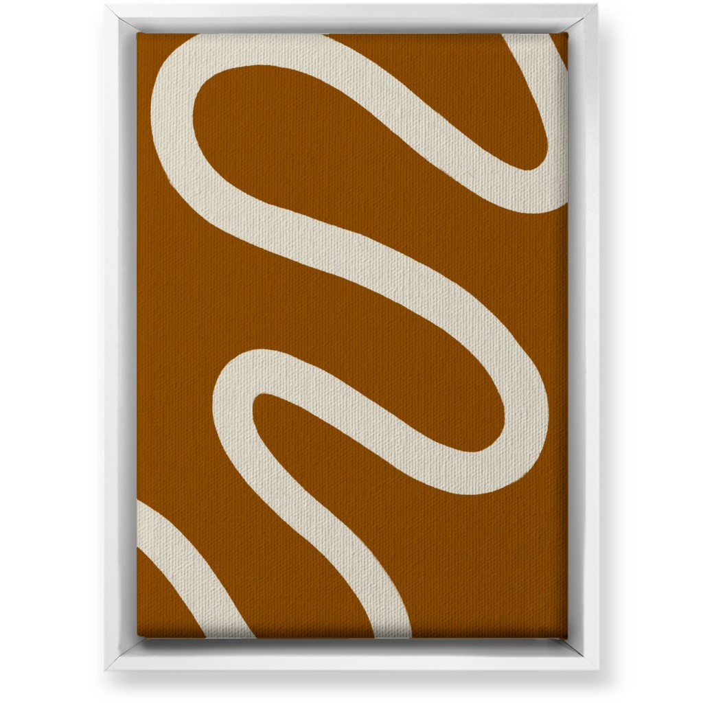 Tangled Brush Strokes Ii Wall Art, White, Single piece, Canvas, 10x14, Orange, Earth