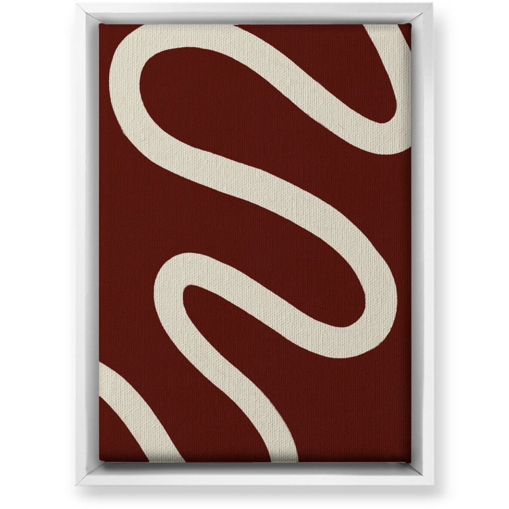 Tangled Brush Strokes Ii Wall Art, White, Single piece, Canvas, 10x14, Red