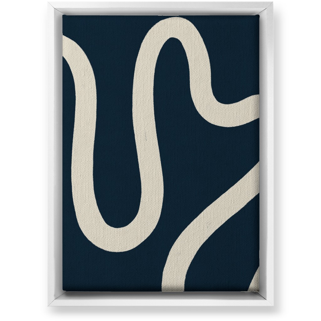 Tangled Brush Strokes Iii Wall Art, White, Single piece, Canvas, 10x14, Blue, Silhouette