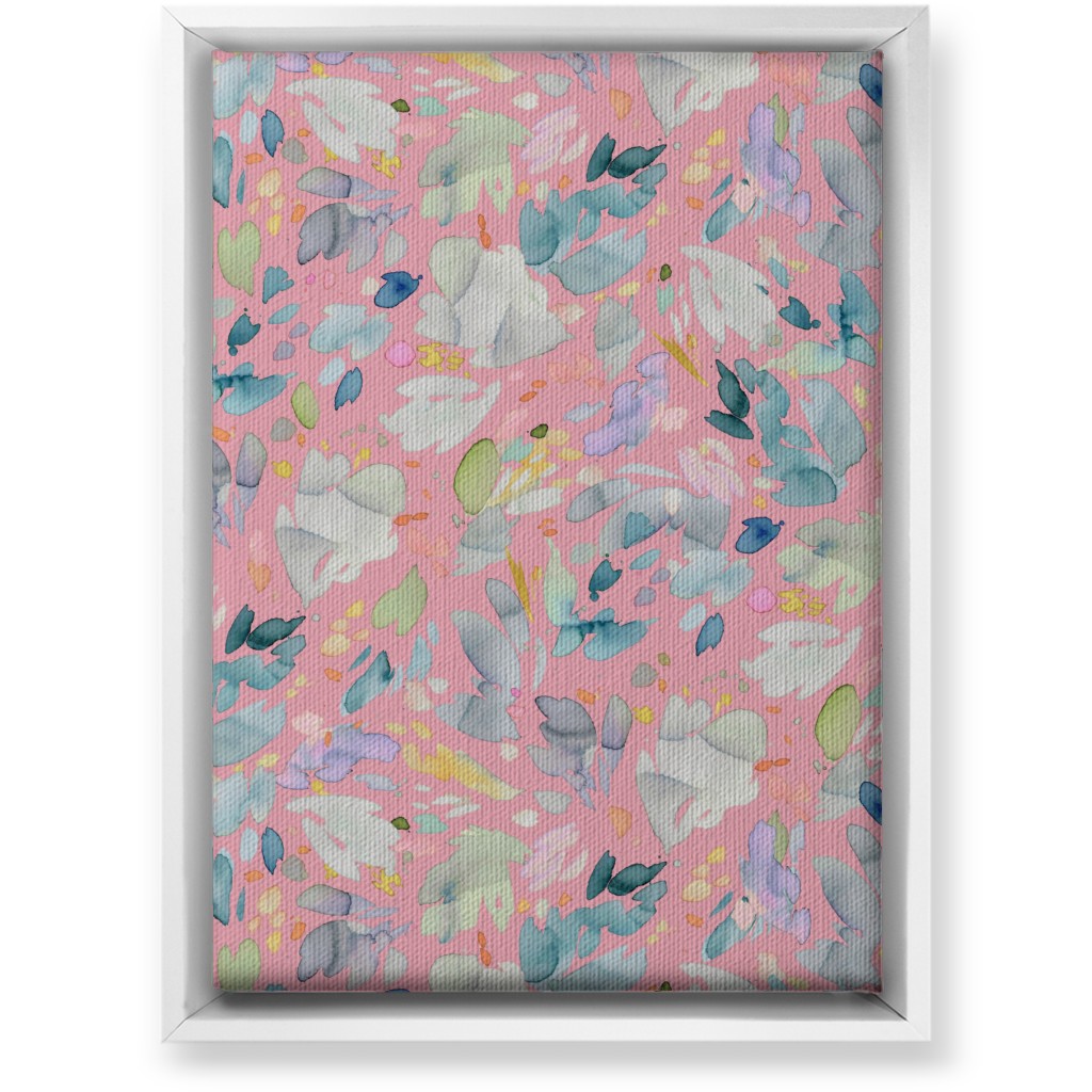 Abstract Petal Flowering Wall Art, White, Single piece, Canvas, 10x14, Pink, Blush
