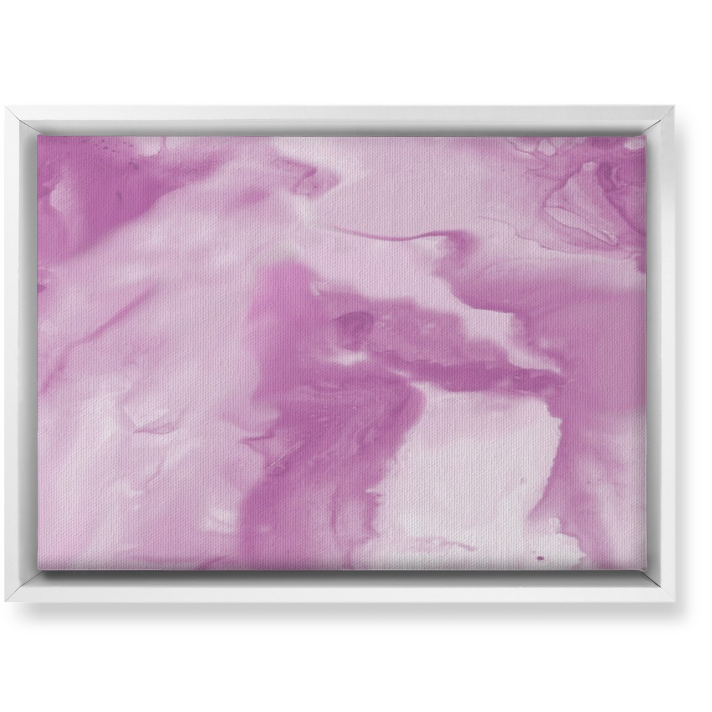 Abstract Watercolor Marble Wall Art, White, Single piece, Canvas, 10x14, Purple