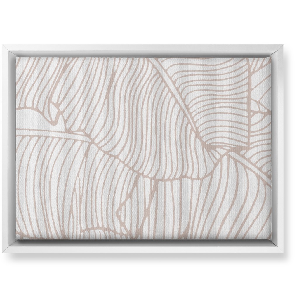 Banana Leaf - Blush Wall Art, White, Single piece, Canvas, 10x14, Beige, Pearl