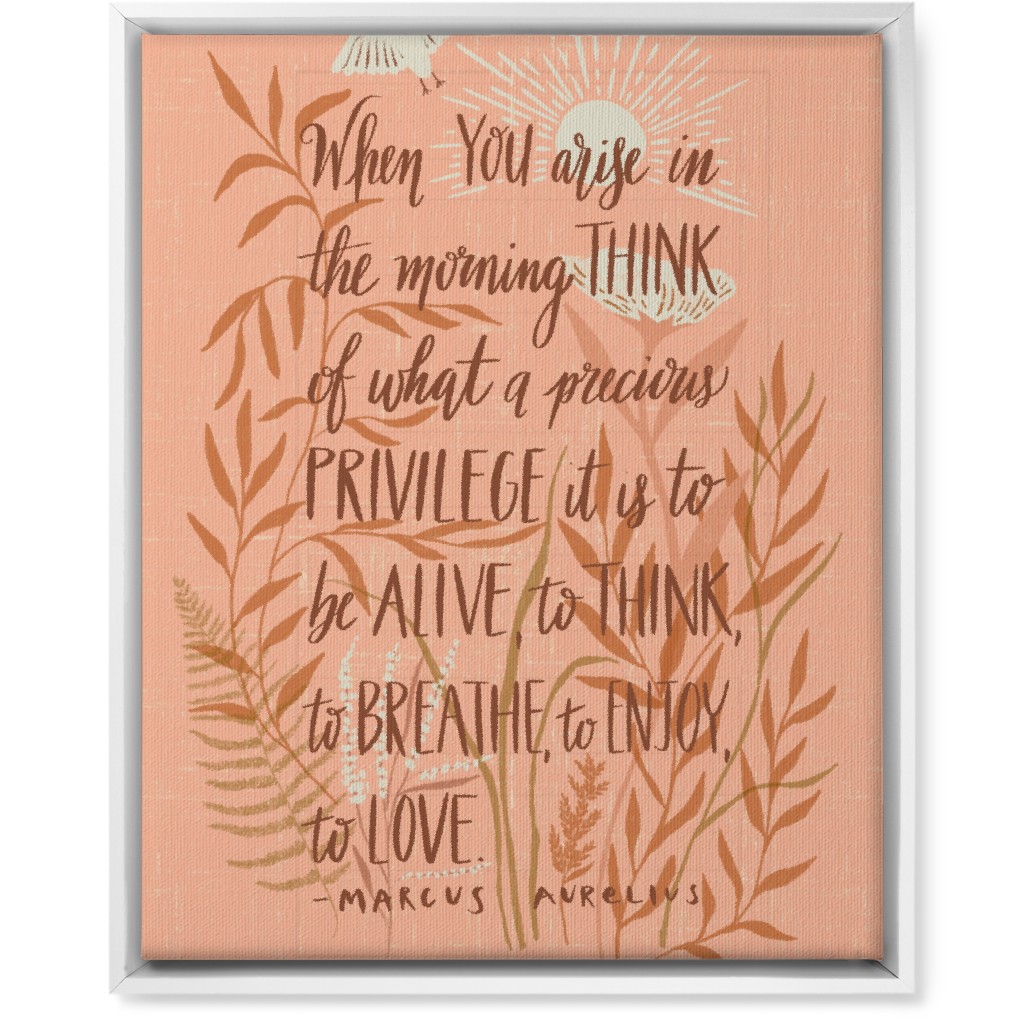 Precious Morning Wall Art, White, Single piece, Canvas, 16x20, Pink, Beige