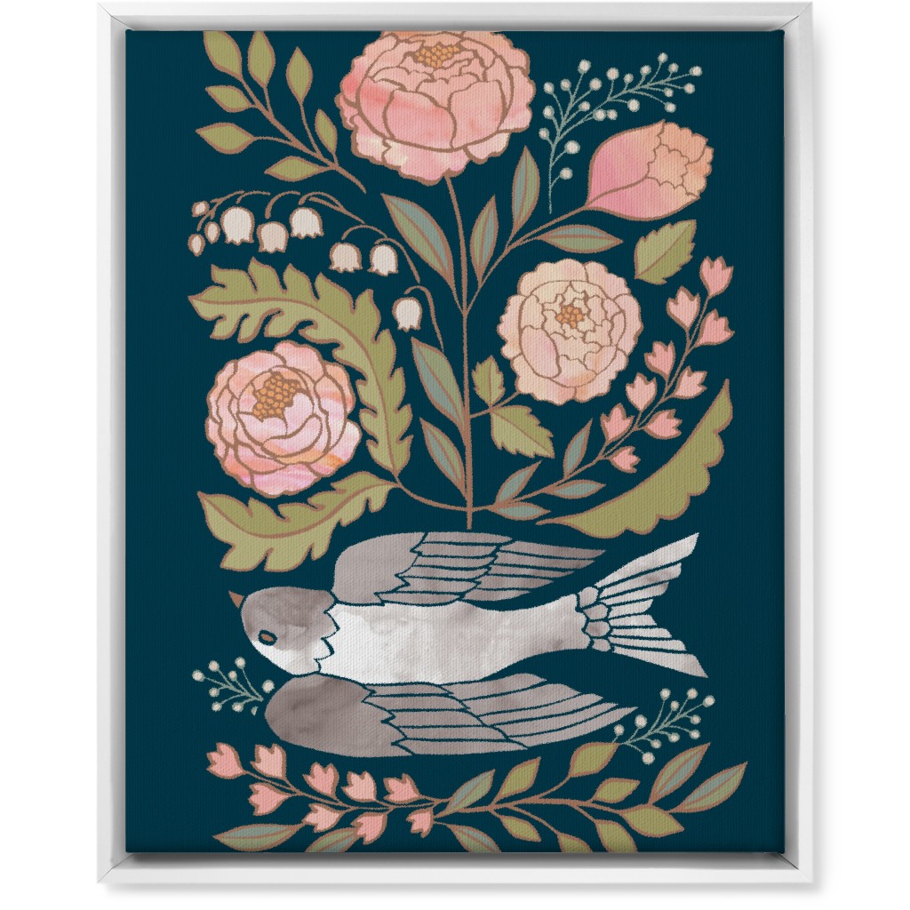 Pink And Blue Canvas Wall Art