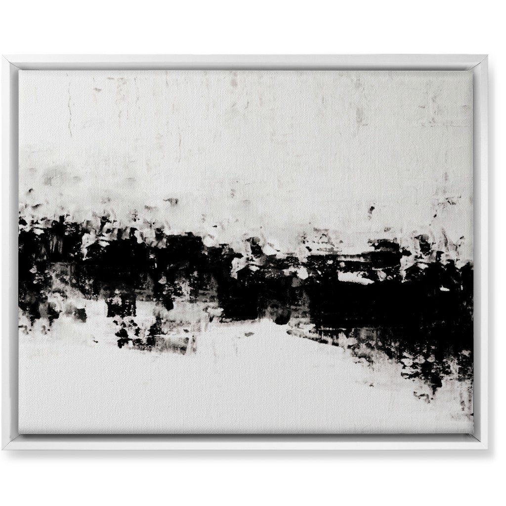 Urban Serenity - Black and White Wall Art, White, Single piece, Canvas, 16x20, Black, Black