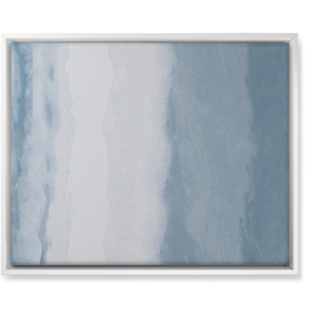 Tranquil Tides - Blue Wall Art, White, Single piece, Canvas, 16x20, Blue