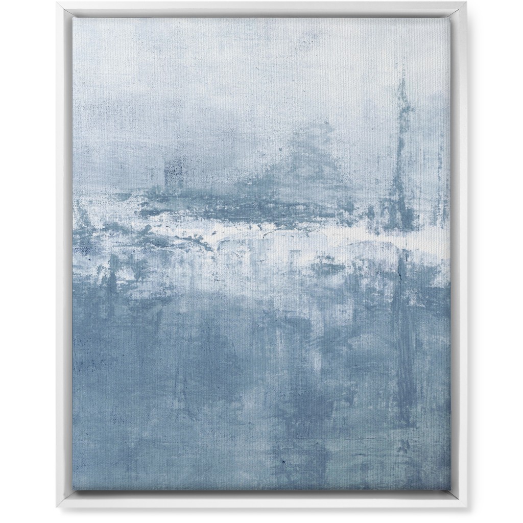 Right Tranquil Diptych - Blue Wall Art, White, Single piece, Canvas, 16x20, Blue